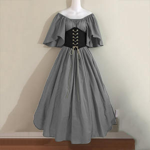Costume médiéval Renaissance pour femmes, <span class=keywords><strong>cosplay</strong></span>, Halloween, robe de mariée vampire - Product Image 5