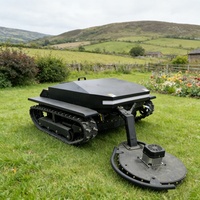 Penjualan Langsung Pabrik 24V DIY Mesin Pemotong Rumput 4-Tak Kelas Industri, Robot Penyiang Gulma Gaya Tank Jalan Raya dengan Remote Control