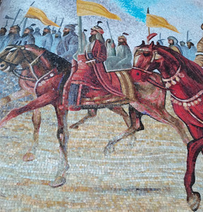 <span class=keywords><strong>Mosaico</strong></span> Artistico Murale Personalizzato in <span class=keywords><strong>Vetro</strong></span> da Foto - Guerrieri Mongoli - Product Image 1