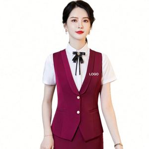 Chalecos de Traje Personalizados para Mujer, Chaleco Formal Ajustado para Oficina, Chaleco para Adultos - Product Image 1
