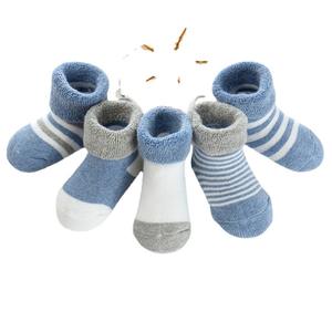 <span class=keywords><strong>Chaussettes</strong></span> d'hiver en gros pour nouveau-nés et bébés, 0-3 et 6-12 mois, garçon et fille, en molleton français, coton chaud, respirantes, tricotées, montantes - Product Image 4