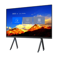 Tableau blanc interactif 4K 65 pouces tactile + I5 4ème génération, 8 Go + 128 Go, double système d'exploitation, pour l'entrée de données en classe et en conférence