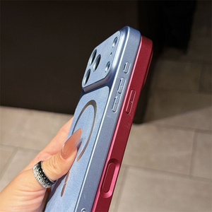 Funda Magnética de Tela Vaquera Retro de Lujo para Teléfono Móvil, Compatible con iPhone 18 Pro Max 17 16 15 14 13, Carcasa Mate Antigolpes - Product Image 3
