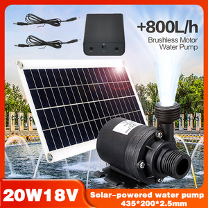 <b>Solar</b> Water <b>Pump</b> Kit 500W Monocrystalline Panel Low Pressure Submersible <b>Pump</b> Outdoor Garden Use - Product Image 5