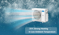 Système de climatisation multi-split à inversion R32, 8 kW-42 kW, VRF, utilisation domestique et hôtelière, classe A++ d'efficacité énergétique, climatisation contrôlée par application