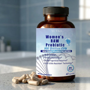 Cápsulas de suplemento digestivo probiótico activo de marca propia OEM, 100 mil millones de unidades, para promover la salud intestinal femenina. - Product Image 1