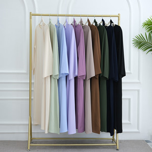 Abaya Loriya, vêtements islamiques pour <span class=keywords><strong>l</strong></span>'Aïd, robe longue modeste en Nida à manches longues, robes pour femmes, abaya fermée, robe musulmane pour femmes avec ceinture - Product Image 6