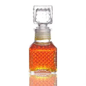 Recycelbare Glass chnaps flasche Mini kleine 50ml leere Karaffe mit Stopfen Tequila Whisky Likör Weinglas flasche