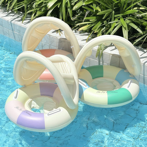 Xiaolu – anneau de natation gonflable pour enfants, avec pare-soleil détachable, siège bicolore pour piscine, parc aquatique, de 1 à 4 ans - Product Image 2