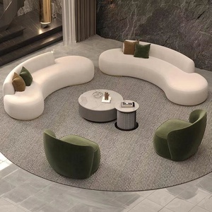 Set Divani Curvi di Lusso Leggero GEDO per <span class=keywords><strong>Casa</strong></span>, Hall di Hotel, Salone di Bellezza, per Piccoli Appartamenti, dalla Forma Particolare - Product Image 1