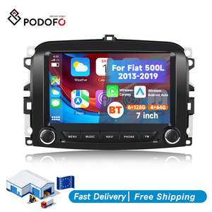 Radio de Coche Android Podofo de 7'' 4+64G/6+128G 2 Din para Fiat 500L 2013-2019, Carplay/Android Auto Inalámbrico, IPS, BT, GPS, WiFi, Venta al Por Mayor - Product Image 1