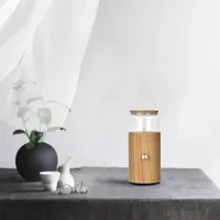 Diffuseur d'huiles essentielles électrique pour la maison, alimenté par USB, 30 ml, sans eau, nébuliseur d'arômes, réservoir en bois, matériau en verre, garantie 1 an