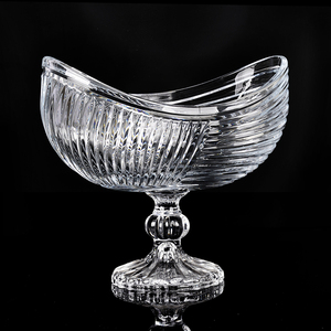 Usine Design haut de gamme élégant bol à Dessert en verre ovale en cristal compote de verre ovale servant un bol à chocolat - Product Image 3
