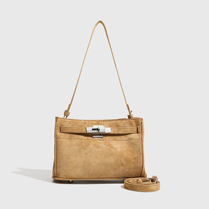 Sac à main pour femme en daim grainé litchi, design de niche, luxe léger, sensation premium, sac à bandoulière classique pour femme - Product Image 3