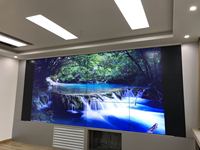 Samsung 46 55 inci layar LCD dalam ruangan 5x5 layar iklan dinding Video Lcd dengan pengendali Video 4K