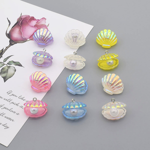 Pendentifs en résine 3D en forme de coquillage perlé pour la fabrication de bijoux DIY (boucles d'oreilles, colliers, bracelets), accessoires de porte-clés faits à la main, breloques - Product Image 3