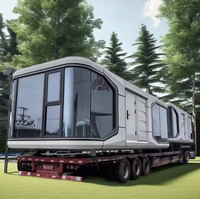 Mobile moderne de camping extérieur C70 modulaire préfabriqué OEM dirigeable petit hôtel préfabriqué espace commercial Capsule House