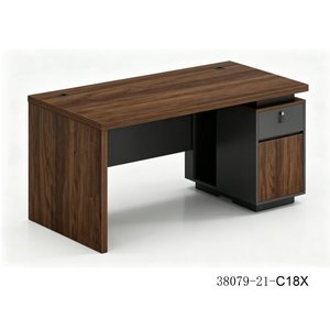 Moderna Aparador de Madera con 3 Compartimentos de Almacenamiento, Mueble de Oficina Independiente 38079-21-ZX14 - Product Image 3