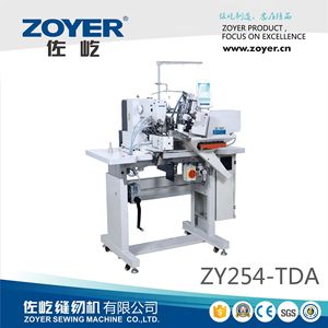 Machine à coudre semi-automatique à double aiguille ZY-254-TDA pour la couture de boucles de pantalon, point droit, lit plat, pour tissus - Product Image 5