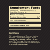 Créatine monohydrate en poudre, soutient la construction musculaire et la force, créatine monohydrate pure en poudre