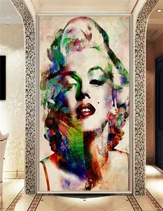 Papel de parede design personalizado retrô nostálgico marilyn monroe papel de parede murais