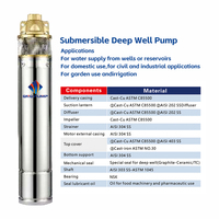 Pompe QNQ en acier inoxydable, pompe submersible électrique pour puits profonds, pour l'irrigation et l'agriculture