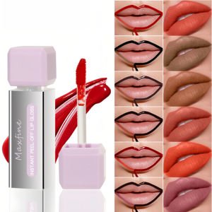 Gloss à lèvres végétalien halal transparent peel-off, fini mat, longue tenue, facile à appliquer, pour l'export. - Product Image 2