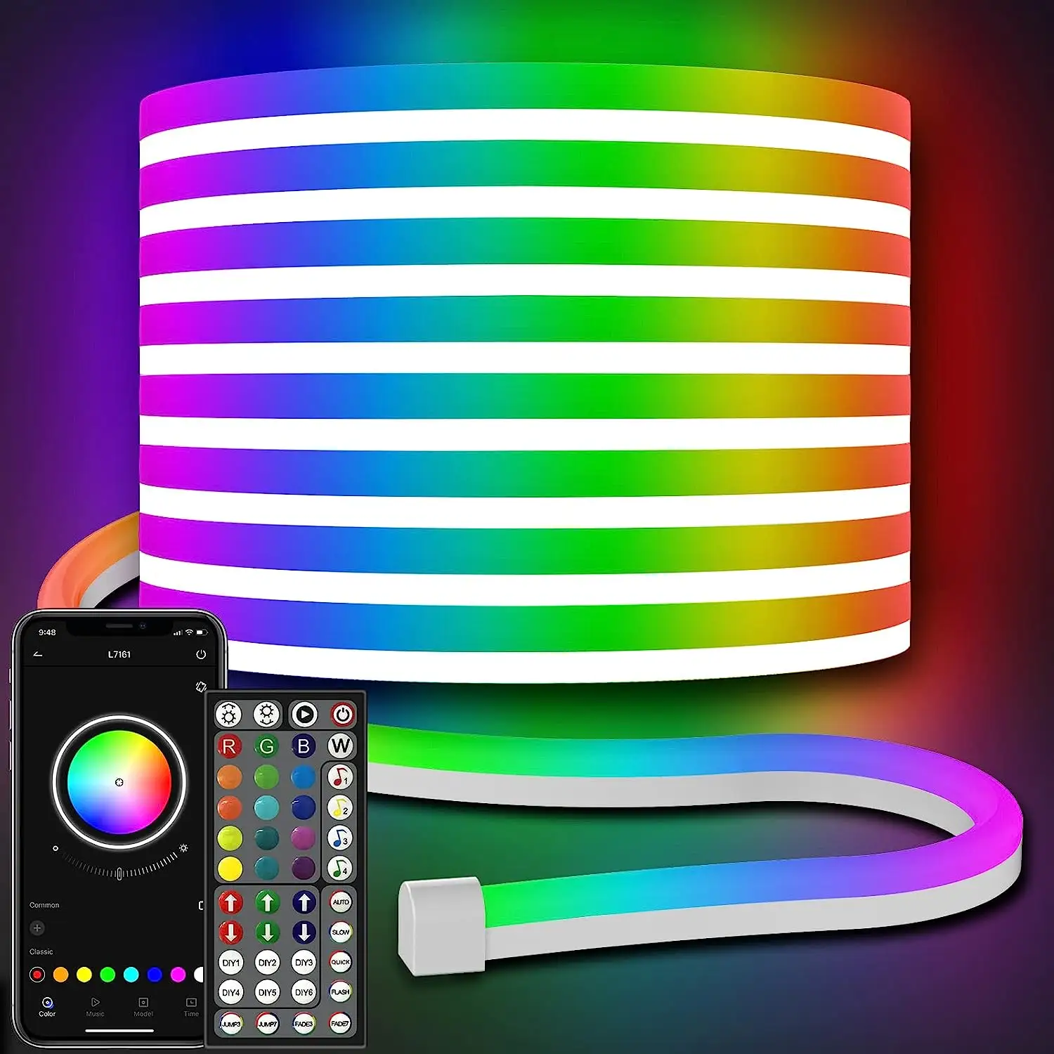 8mm 10mm RGB LED neon ánh sáng 12V 24V Flex dây SMD ngoài trời không thấm nước LED Neon dải ánh sáng