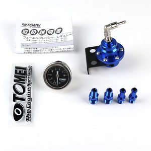 Regulador de Presión de Combustible Tomei 09029 de Aluminio Azul con Manómetro para Ajustes de Rendimiento - Product Image 5