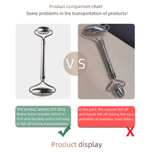 ODM/OEM masaje facial rodillo de acero inoxidable instrumento de estiramiento facial hogar rodillo facial Acero inoxidable GUA SHA Set - Product Image 3