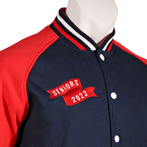 Bomber da College per uomo personalizzabile giacca Varsity reversibile taglie forti con motivo da Baseball Letterman per studenti universitari - Product Image 2
