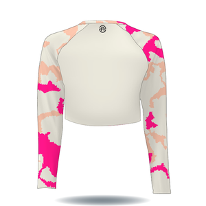Diseño de camuflaje personalizado Sublimación Imprimir Correr Deportes Manga larga Mujeres Señoras <span class=keywords><strong>Niñas</strong></span> Camiseta Crop Top Camisas de pesca - Product Image 2