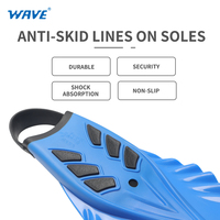 Wave Surfing Talon ouvert TPR Caoutchouc flexible Sports sous-marins Plongée en apnée Natation Palmes de plongée Palmes de plongée