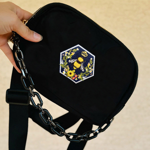 Parche de abeja real, insignia bordada floral hexagonal, aplique de corona termoadhesivo para chaqueta, sombrero, bolso, accesorio de ropa DIY - Product Image 3