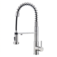 Robinet mélangeur de cuisine moderne en acier inoxydable 304, à poignée unique, monotrou, pour usage hôtelier, 3 voies, filtre, cartouche céramique 35 mm, garantie 5 ans