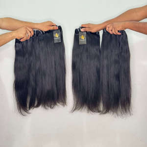 Extensiones de cabello liso virgen indio natural, cabello humano indio virgen con cutícula alineada, paquetes de cabello con cutícula alineada al por mayor - Product Image 2