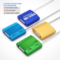 Scellé de sécurité mécanique personnalisé AH-CS001 avec logo et code-barres, anti-effraction, certifié ISO pour conteneurs et marchandises