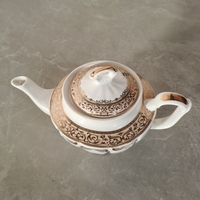 Luxe 9 pouces feuille d'or en céramique théière ensemble 2021 nouvelle version à la main de haute qualité bol pour verres pour café thé ensembles grand