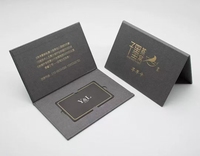 Cartes de membre bancaires VIP Or Argent Boîtes d'emballage magnétiques haut de gamme Boutique Embossage Papier artistique Doublure en éponge