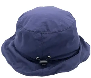 Chapéu de náilon dobrável, chapéu de náilon para caminhadas ao ar livre, à prova d' água, chapéu de balde, moda personalizada, simples, seco, elástico, ajustável
