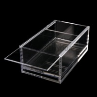 Carreaux de Mahjong extra épais Boîte de présentation en lucite Étui de Mahjong en acrylique transparent
