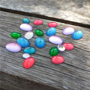 Nuevo Material de Resina Brillante Ovalado con Efecto Ojo de <span class=keywords><strong>Gato</strong></span> para Incrustaciones en Horquillas DIY y Accesorios de Joyería DIY - Product Image 2