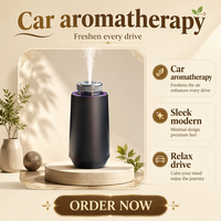 Diffuseur d'arômes de voiture en alliage d'aluminium de luxe, diffuseur d'huiles essentielles rechargeable, machine à parfum portable pour voiture/désodorisant de voiture