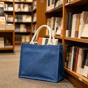 Bolsa de Mano de Yute Laminado Impermeable, con Revestimiento, para Impresión por Transferencia de Calor, Ecológica, para Compras - Product Image 3