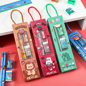 Hete Verkoop Schoolbenodigdheden Kantoorbenodigdheden Kids Schattige Cartoon Potlood Liniaal Rubber Briefpapier Sets <span class=keywords><strong>Kit</strong></span> Voor <span class=keywords><strong>Student</strong></span> Cadeau - Product Image 3