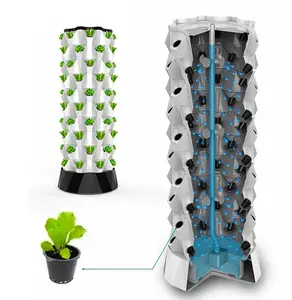 Sistema vertical aeropónico hidropónico de torre de cultivo de piña para plantar