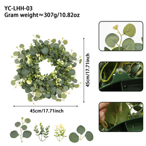 Ghirlanda Artificiale di Eucalipto e Felce Verde per Porta d'Ingresso, Arco Nuziale, Decorazione Murale, Casa e Giardino, Stile Rustico, Vendita all'Ingrosso - Product Image 4