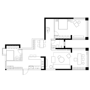 การออกแบบตกแต่งภายในอพาร์ทเมนต์หรูหราและการสร้างภาพ3D - Product Image 1