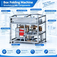 Machine automatique de pliage de boîtes d'avion, machine de formage de cartons, érigeuse de boîtes postales