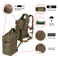 Fabricant de sacs à dos tactiques à étiquette privée Huasheng, sac à dos d'extérieur personnalisé pour les marques d'équipements de randonnée